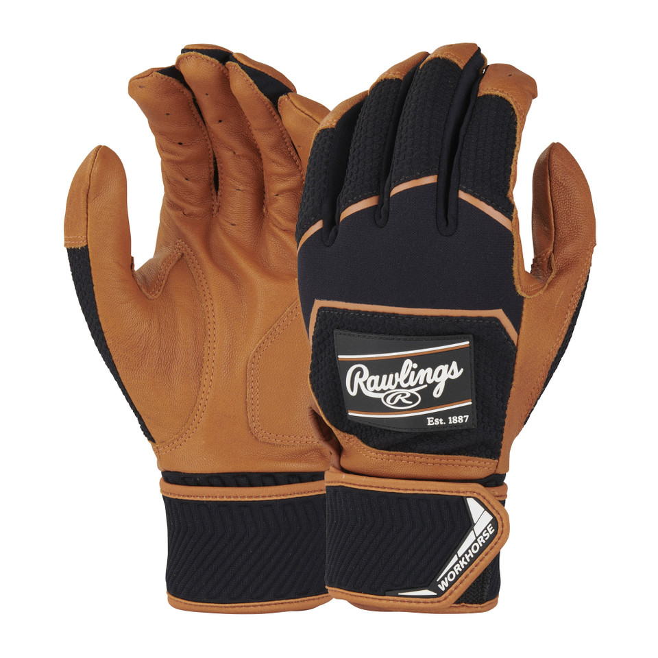 Rawlings Workhorse Compression Strap Adult WHC2BG Baseball Batting Gloves