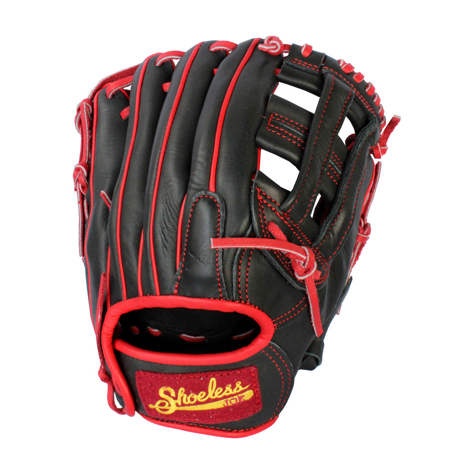 Shoeless Joe Double Play 11.5 Inch BK-RD1150HWR Baseball Glove - Black/Red