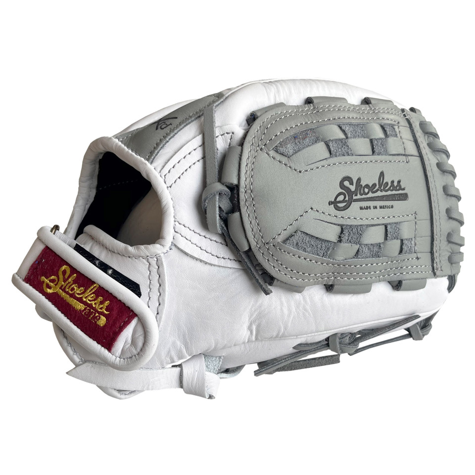 Shoeless Jane Professional 12 Inch 1200FPBW Fastpitch Softball Glove - White/Grey