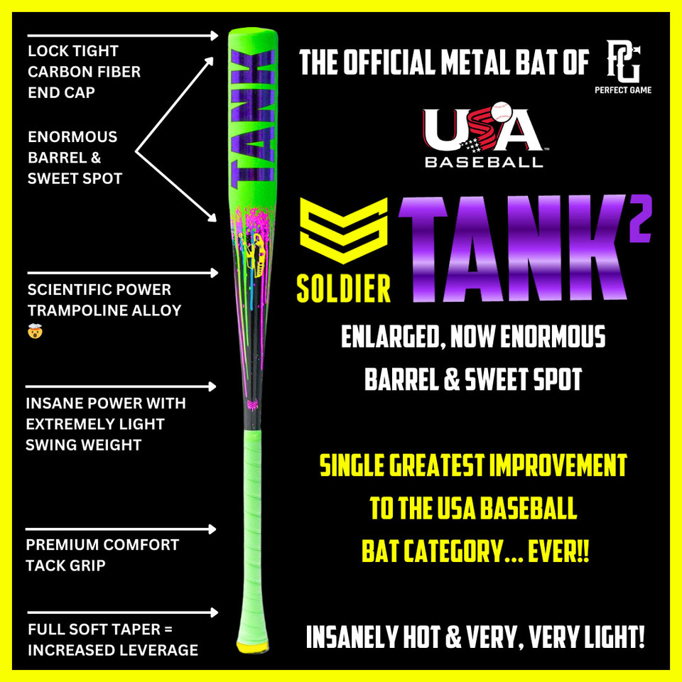 Soldier 2026 Tank 2 Drip (-5) USA Baseball Bat