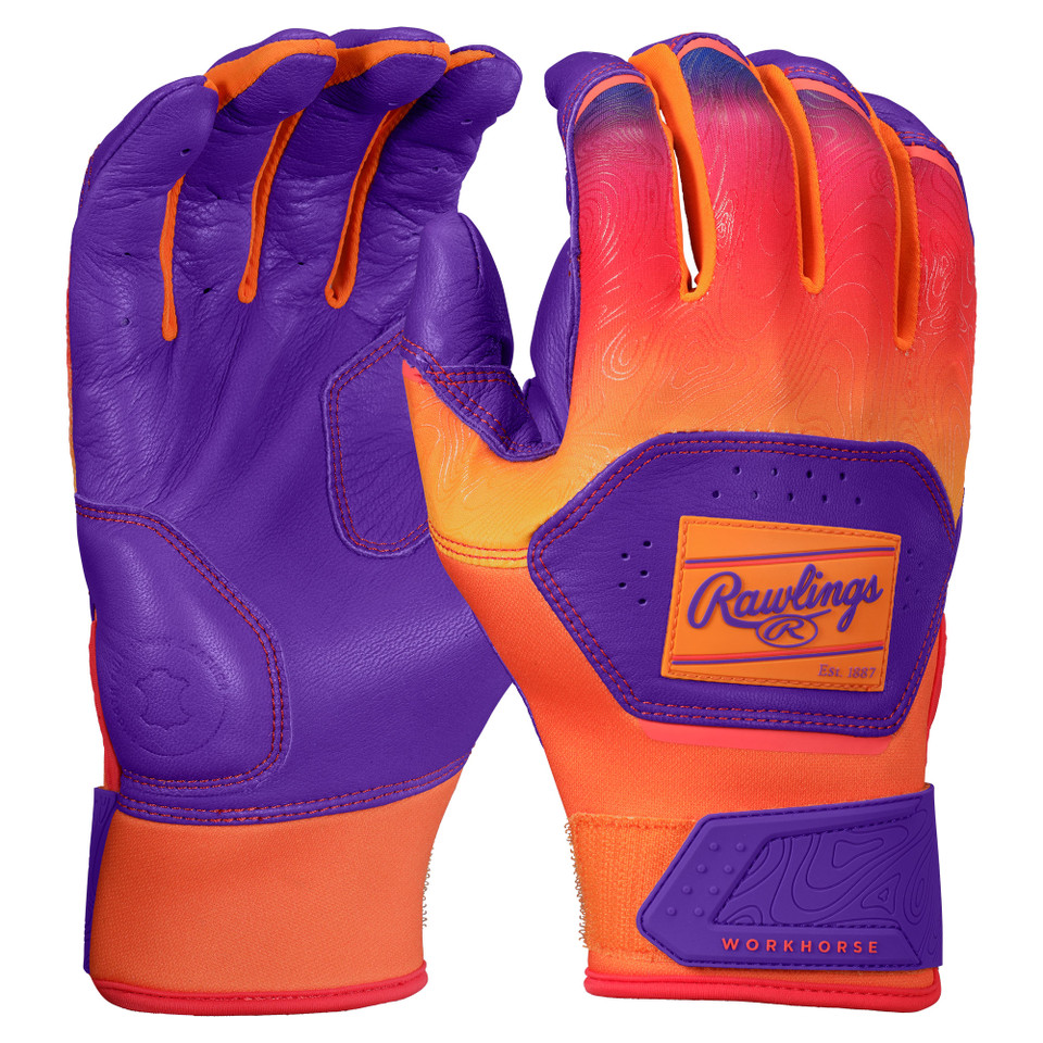 Rawlings Workhorse Funburst Adult Baseball/Softball Batting Gloves