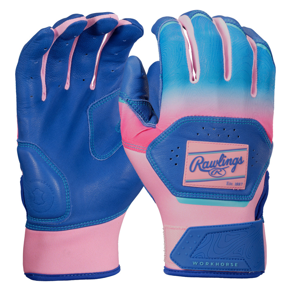 Rawlings Workhorse Funburst Adult Baseball/Softball Batting Gloves