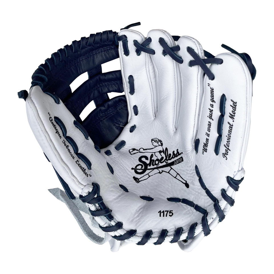 Shoeless Jane Professional 11.75 Inch 1175FPHW Fastpitch Softball Glove - White/Navy