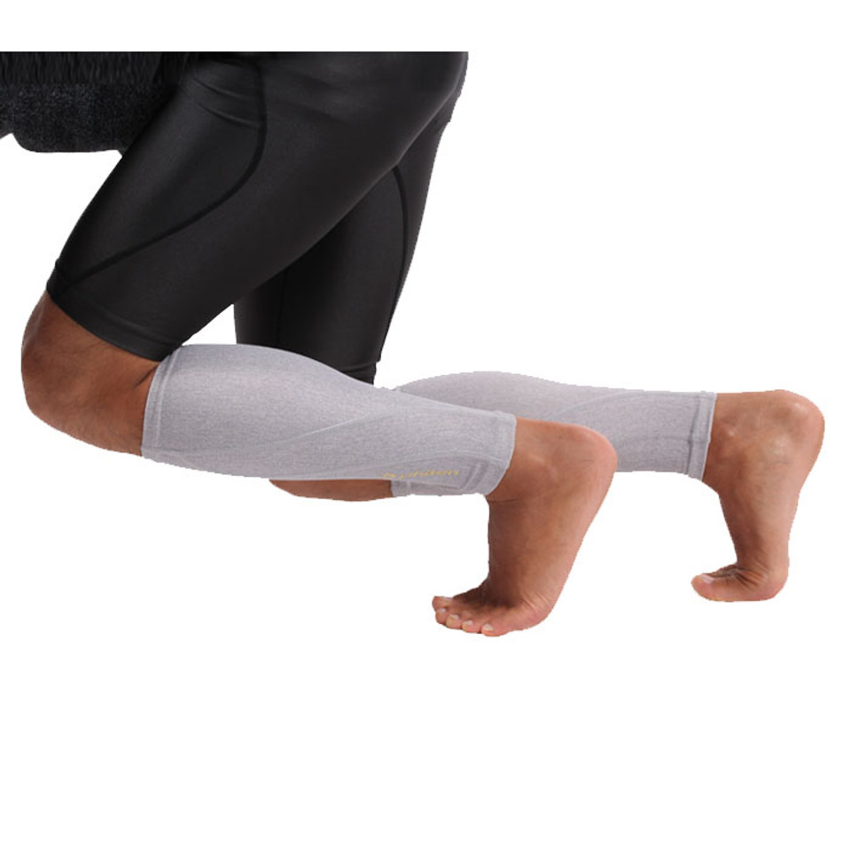 Phiten Titanium Heather Compression Calf Sleeves (Pair)
