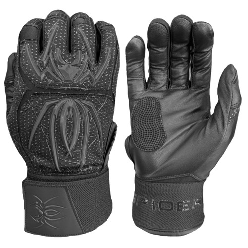 Gants De Frappe Spiderz Endite – Noir/Jaune, Taille L Adulte – Pour Baseball/softball