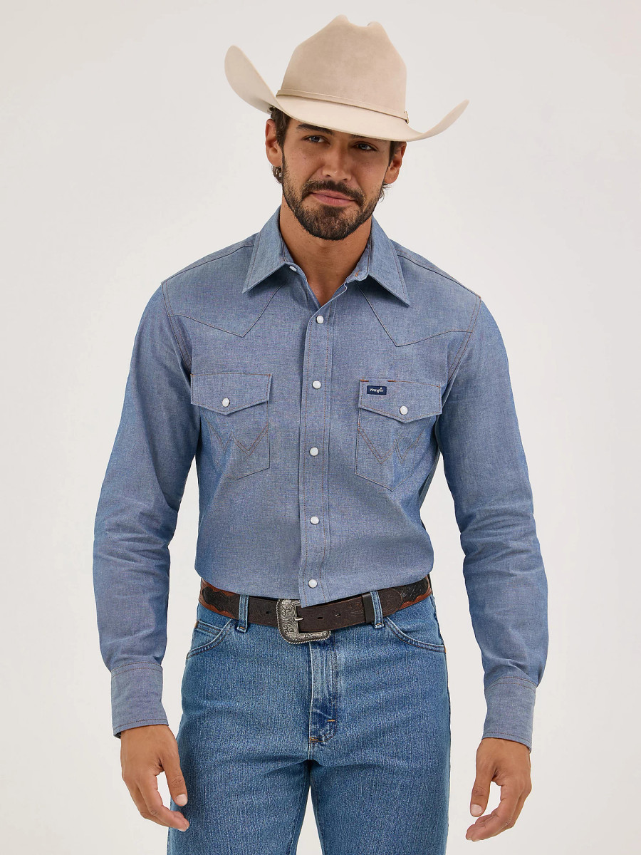 WRANGLER CHAMBRAY AUTHENTIC COWBOY CUT 70136MW