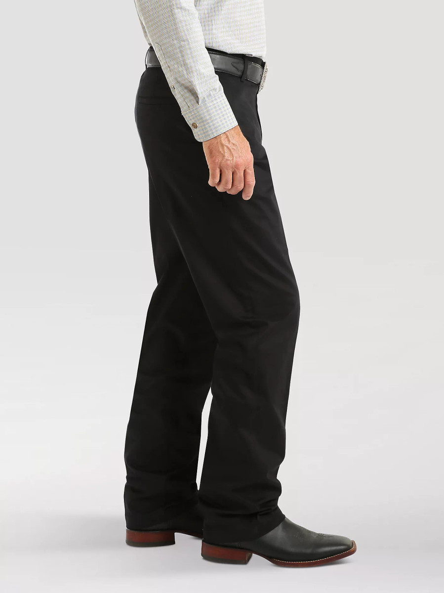 WRANGLER BLACK RIATA FLAT FRONT 00096BK