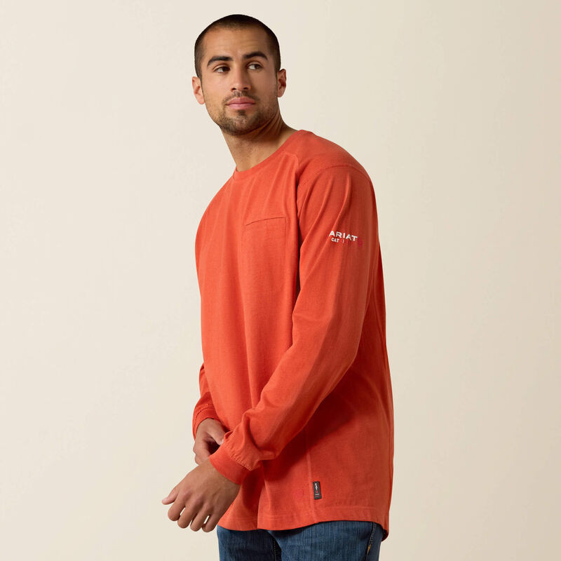 ARIAT MENS FR AIR CREW LS T-SHIRT VOLC 10039390