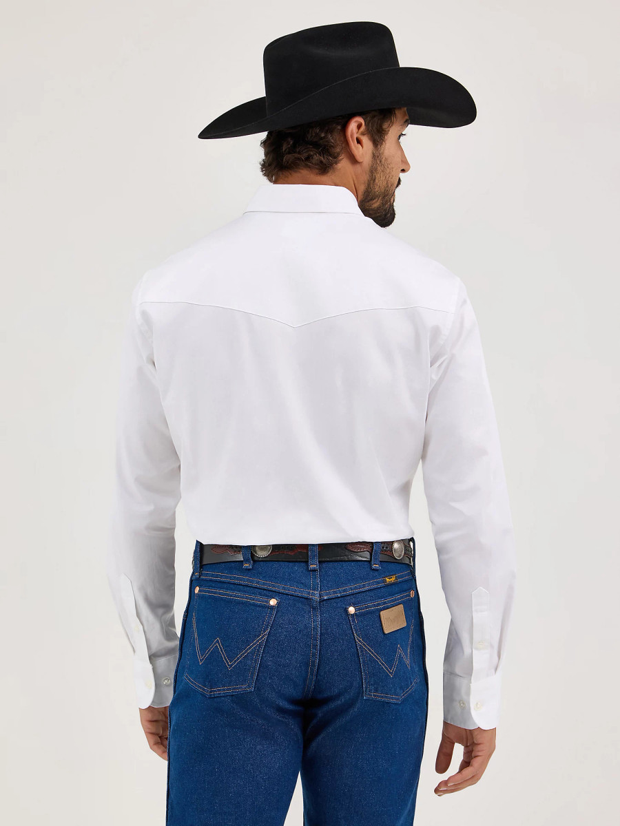 WRANGLER LONG SLEEVE TWILL SHIRT WHITE 71135CH