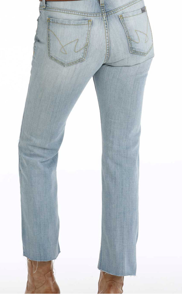 CRUEL WOMENS HANNAH MODERATE RISE CROP JEANS LIGHT STONE CB75254001