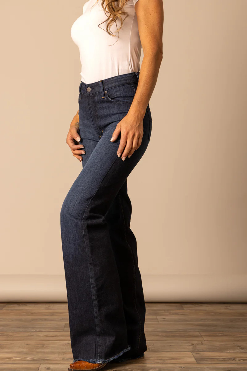 KIMES DARK WASH WIDE LEG OLIVIA