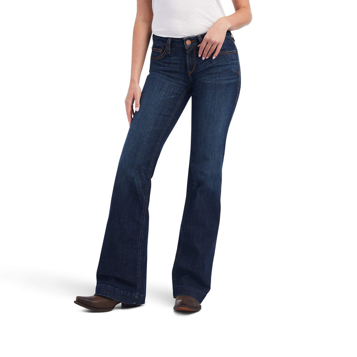 ARIAT WOMENS TROUSER MID RISE LEXIE WIDE JEAN 10042219