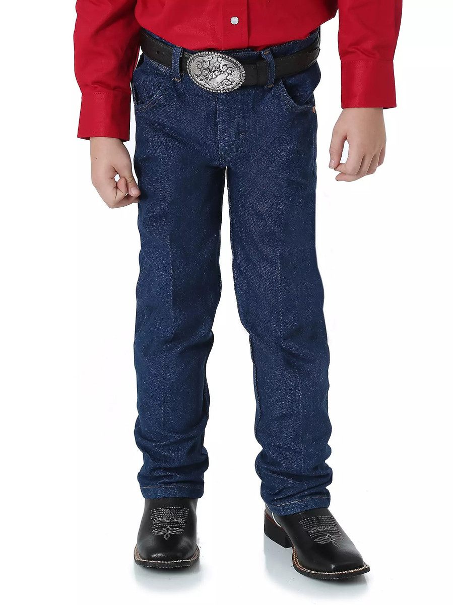 WRANGLER BOYS COWBOY CUT ORIGINAL FIT JEAN PREWASHED INDIGO 13MWZJP