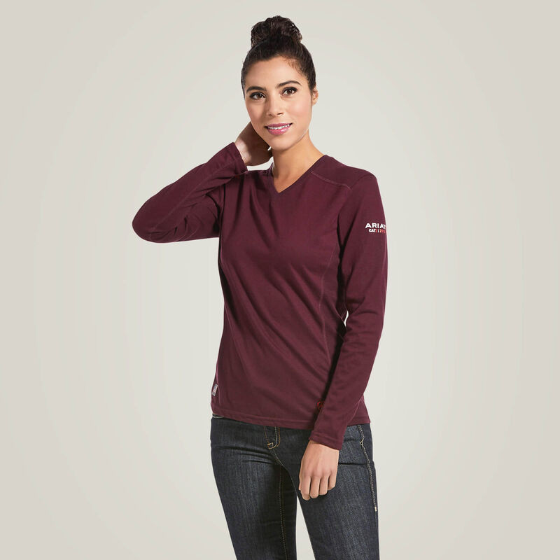 ARIAT WOMENS FR AC TOP MALBEC 10032958