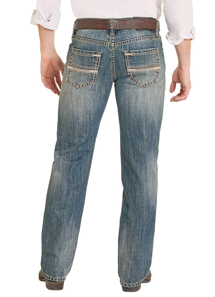 ROCK & ROLL LADDER EMBROIDERED STRAIGHT LEG JEANS BM1PD08012