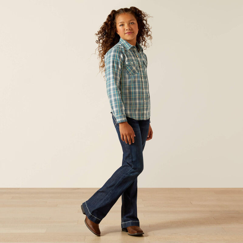 ARIAT DARLA SHIRT AQUAMARINE PLAID 10062843