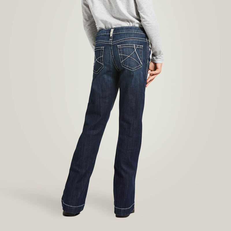 ARIAT GIRLS TROUSER MID RISE ELLA WIDE LEG JEAN 10032311