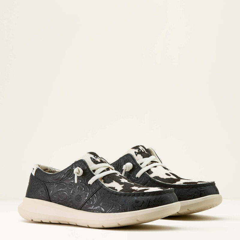 ARIAT HILO SHOE BLACK FLORAL EMBOSS 10063882