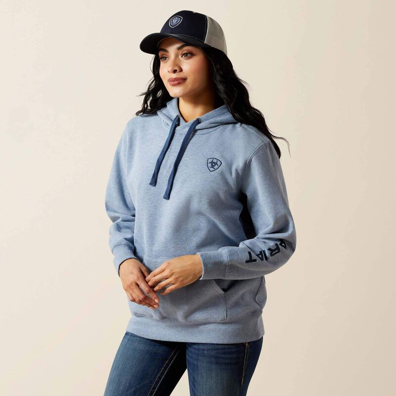 ARIAT LOGO 2.0 HOODIE VINTAGE INDIGO HEATHER 10065828