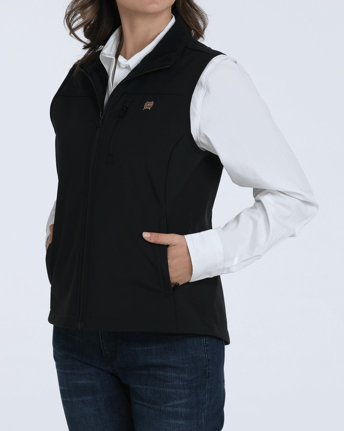 CINCH WOMENS WINDPROOF VEST BLACK MAV9922001
