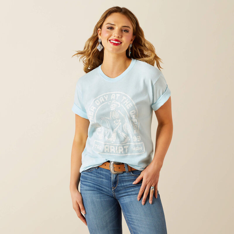 ARIAT ANOTHER DAY T-SHIRT VINTAGE LAGOON 10062347