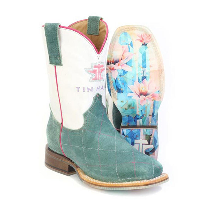 TIN HAUL KIDS DIAMOND GIRL CACTUS ROSE SOLE SQUARE TOE BOOT 14-018-0101-5054