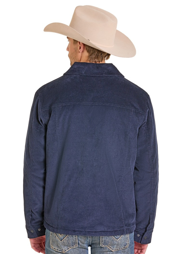 ROCK & ROLL CORDUROY JACKET WITH BERBER LINING BLUE BM92C06740