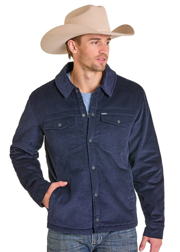 ROCK & ROLL CORDUROY JACKET WITH BERBER LINING BLUE BM92C06740