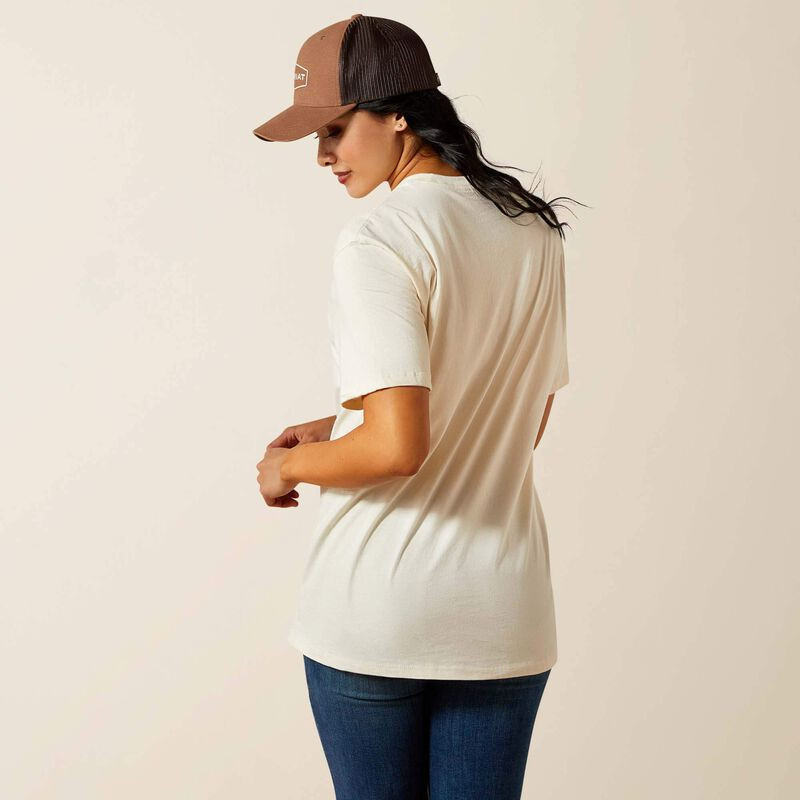 ARIAT RETRO BLOCK POSTER T-SHIRT WHITE 10063760