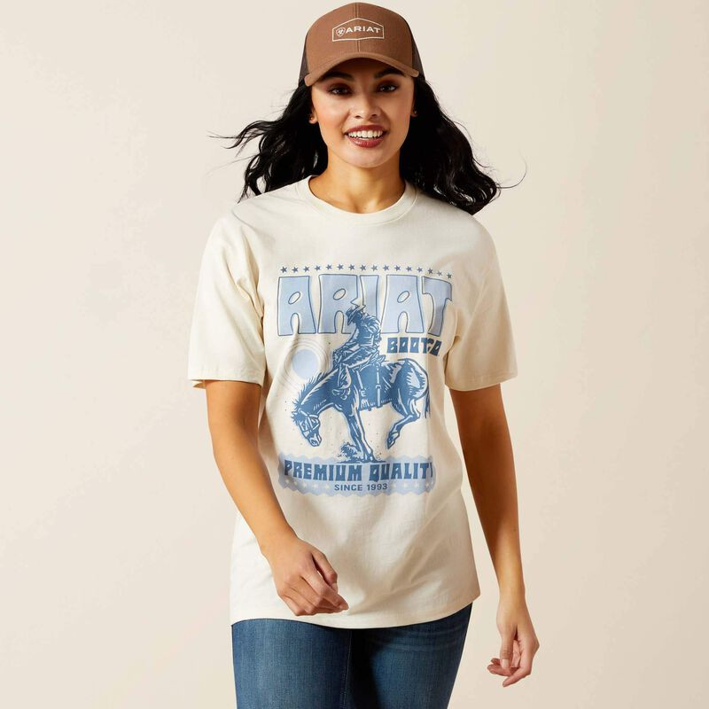 ARIAT RETRO BLOCK POSTER T-SHIRT WHITE 10063760