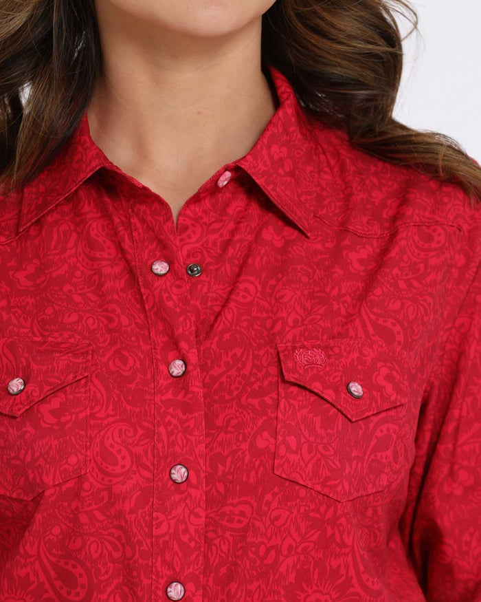 CINCH WOMENS ARENAFLEX SNAP FRONT WESTERN SHIRT MSW9206003