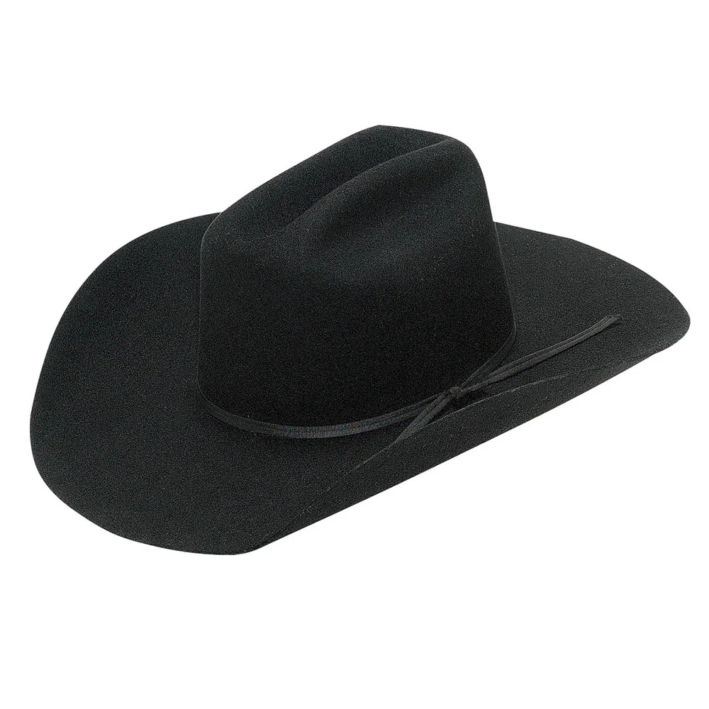 M&F YTWISTER JUNIOR 4" WOOL COWBOY HAT BLACK T7234001
