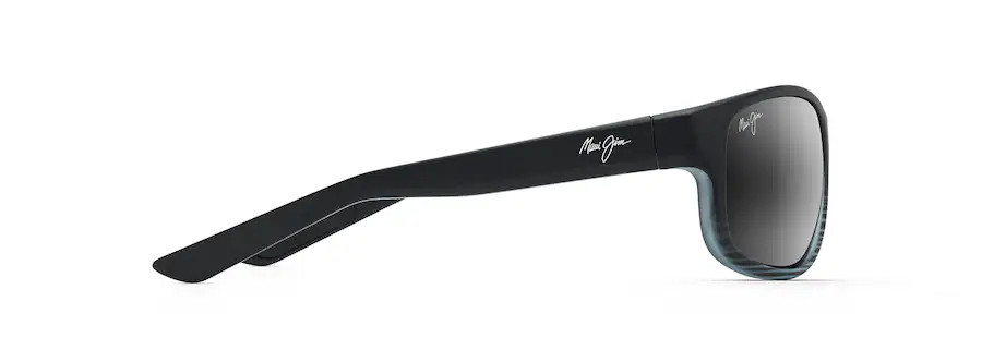MAUI JIM KAIWI CHANNEL POLARIZED WRAP SUNGLASSES GREY 840-11D
