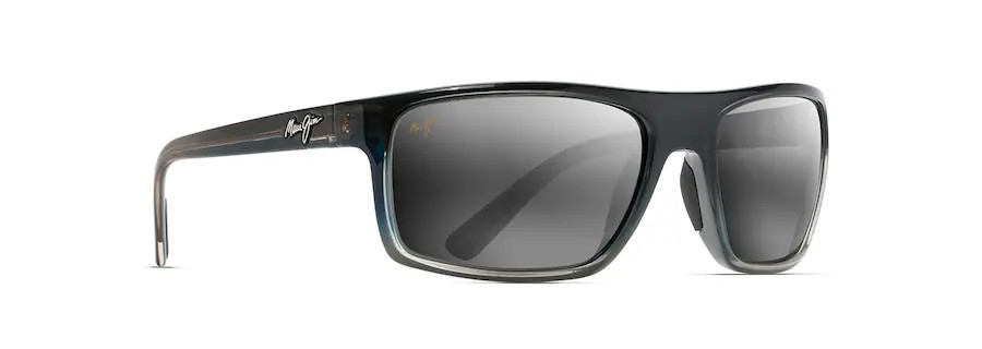 MAUI JIM BYRON BAY POLARIZED WRAP SUNGLASSES NEUTRAL GREY 746-03F