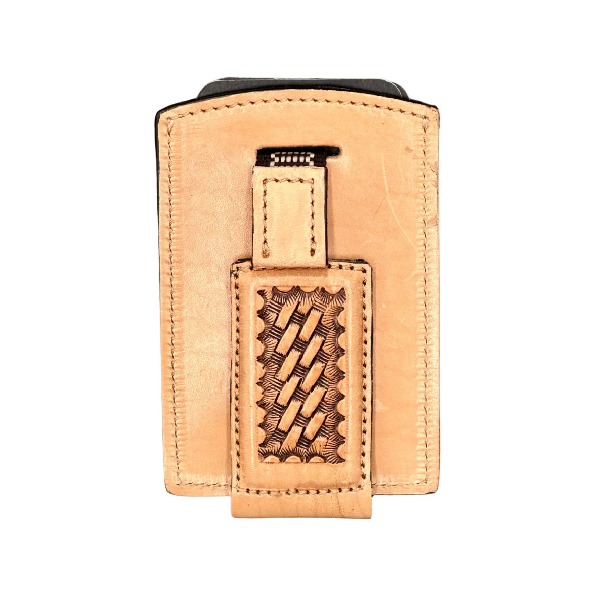CACTUS ALLEY BASKET STAMP RIBBON WALLET WITH MAGNET CAW102
