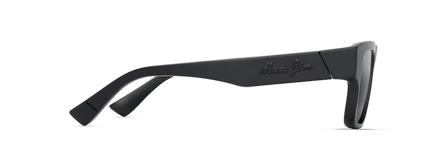 MAUI JIM KOKUA POLARIZED RECTANGULAR SUNGLASSES GREY/BLACK 638-02