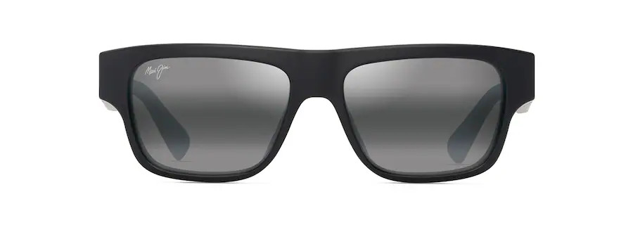 MAUI JIM KOKUA POLARIZED RECTANGULAR SUNGLASSES GREY/BLACK GM638-02