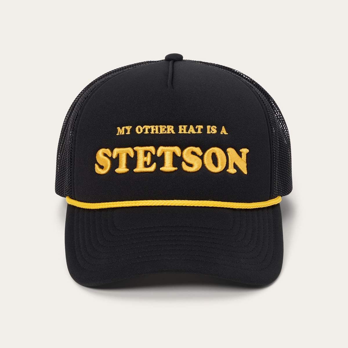 STETSON MY OTHER HAT IS A STETSON TRUCKER CAP BLACK 11-077-0102-0084