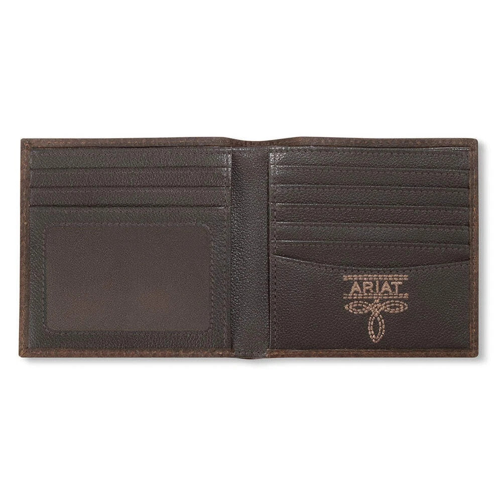M&F ARIAT MENS BOOT STITCH BI-FOLD WALLET BROWN A3563502