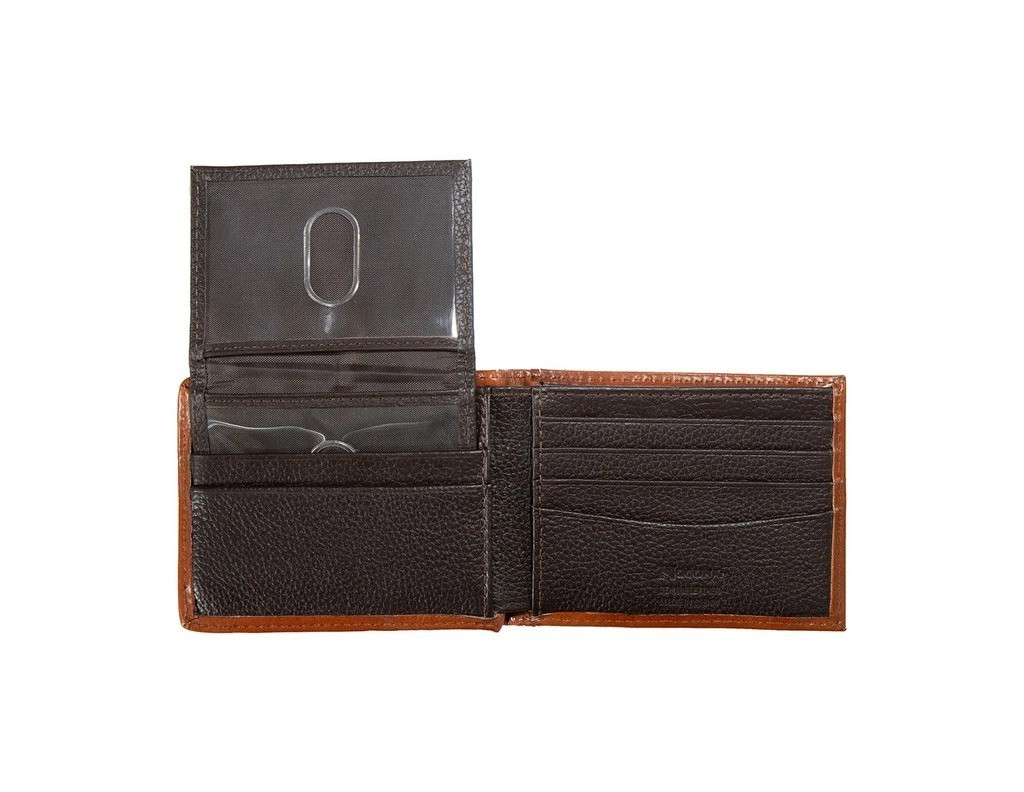 M&F NOCONA MENS CALF HAIR LONGHORN BIFOLD WALLET BROWN N500048302
