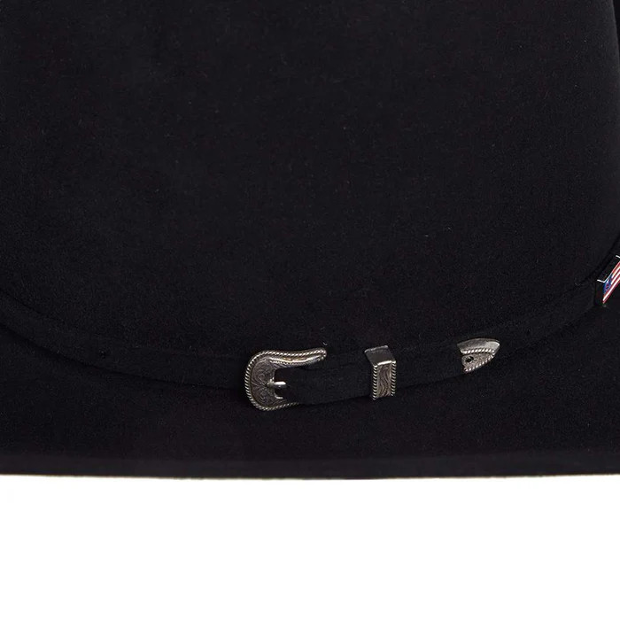 AMERICAN HAT 4 1/2" BRIM / OPEN CROWN 10X BLACK