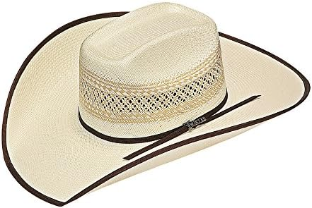 TWISTER 10X SHANTUNG RIBBON BOUND 4 1/4" BRIM STRAW HAT T73560