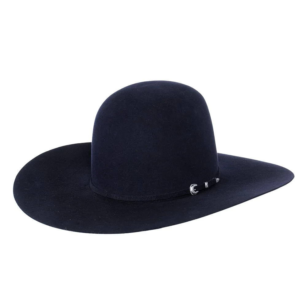 RODEO KING 4 1/4" BRIM 7X OPEN CROWN FELT COWBOY HAT NAVY RK407