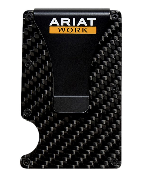 M&F ARIAT MENS UTILITY CARBON FIBER WORK WALLET BLACK A3401101