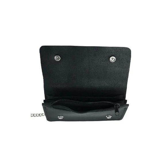 M&F MENS TRUCKER LEATHER WALLET BLACK KEY CHAIN 0602201