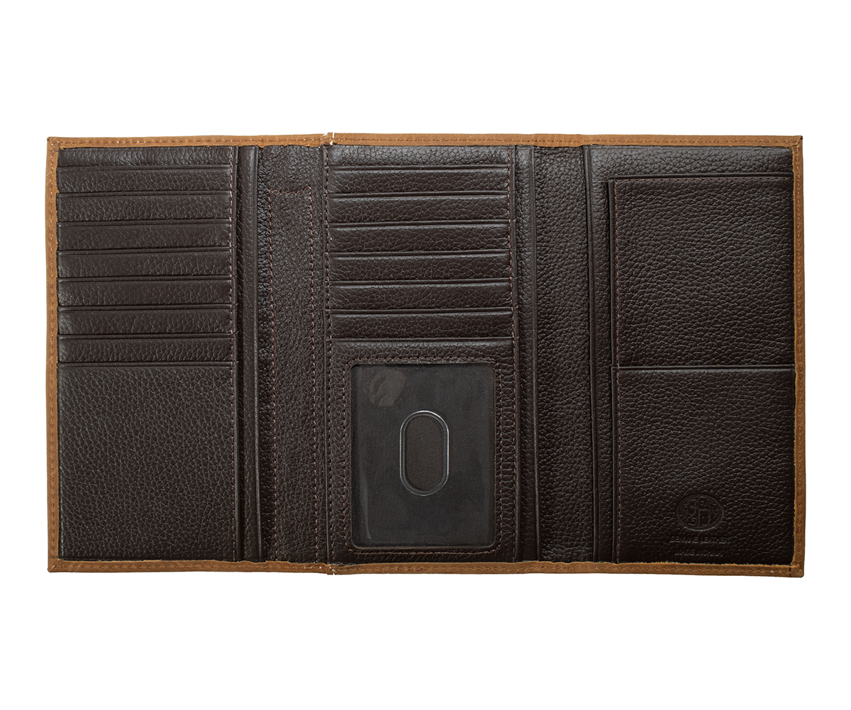 M&F 3D TRIPLE STITCH RODEO WALLET BROWN D250017644