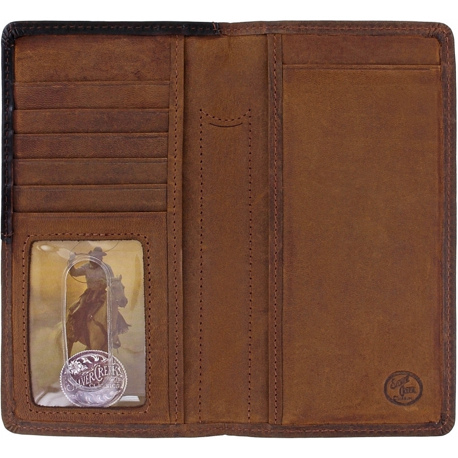 BRIGHTON BRONC BUSTER CHECKBOOK WALLET BROWN 06029