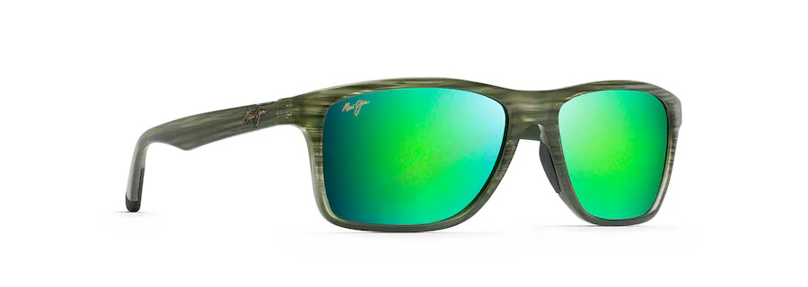MAUI JIM ONSHORE POLARIZED RECTANGULAR SUNGLASSES GREEN/OLIVE GM798-15C