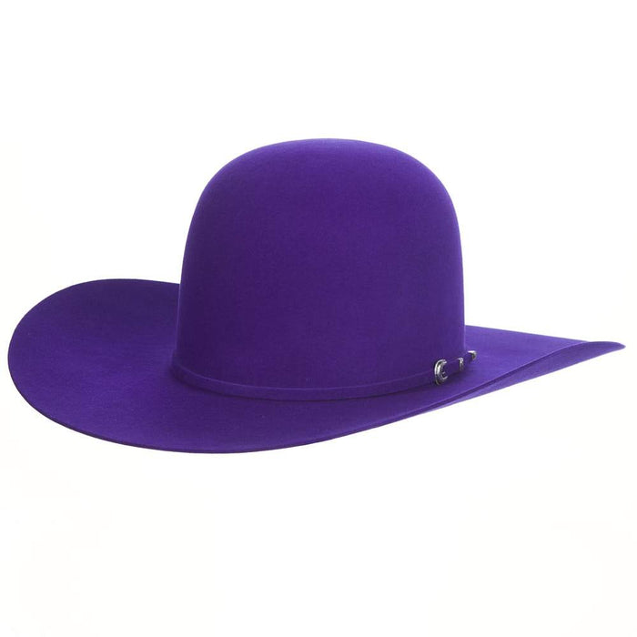 RODEO KING 4 1/4" BRIM 7X OPEN CROWN FELT COWBOY HAT PURPLE RK457