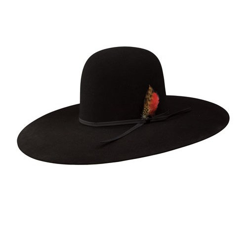 RESISTOL CHUTE 5 7X  5" BRIM FELT HAT BLACK RFCHT5-165007